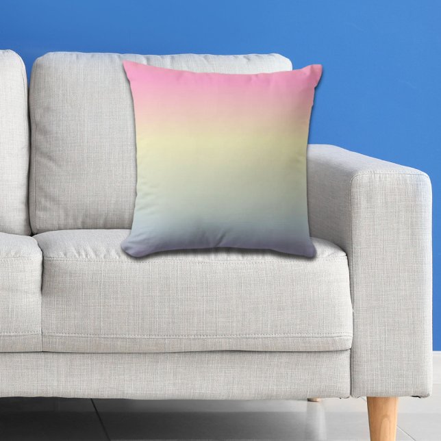 Coussin girly chic unicorn rose violet pastel arc-en-ciel (Créateur téléchargé)