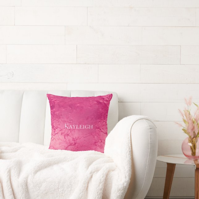 Coussin Girly Glam Chic Anniversaire Rose (Canapé)