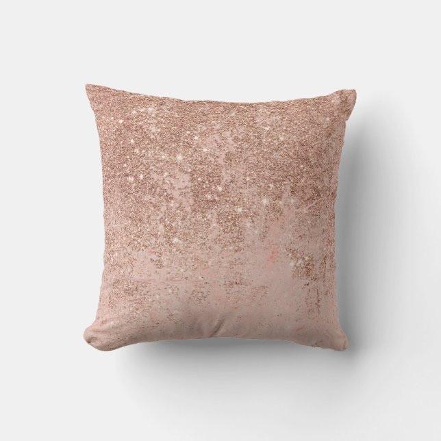Coussin Girly rougissent le marbre rose de parties (Recto)