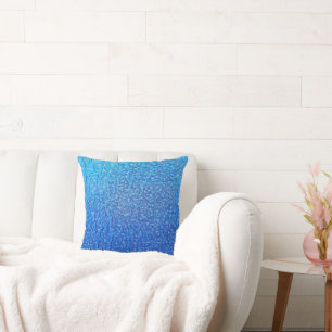 Coussin Glace Sur Surface Métallique Bleue