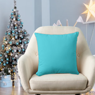 Coussin glaçon Bleu sarcelle Moderne Bleu de Noël uni
