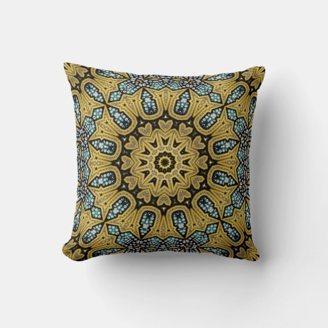 Coussin Glam Diamond Gold Love Mandala Cushion (Recto)