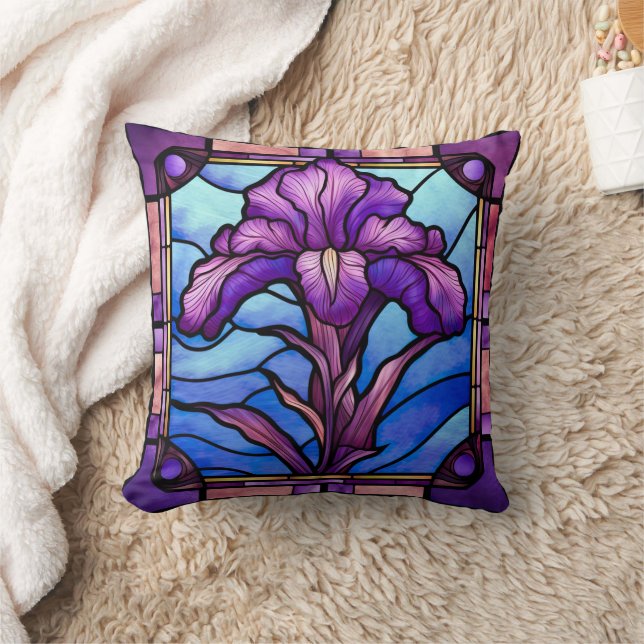 Coussin Glass violet Iris (Couverture)