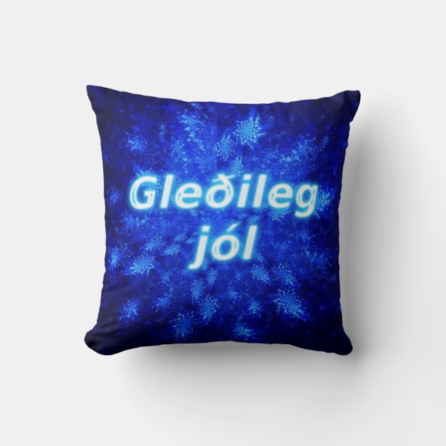Coussin Gleðileg Jól - Snowburst (Recto)