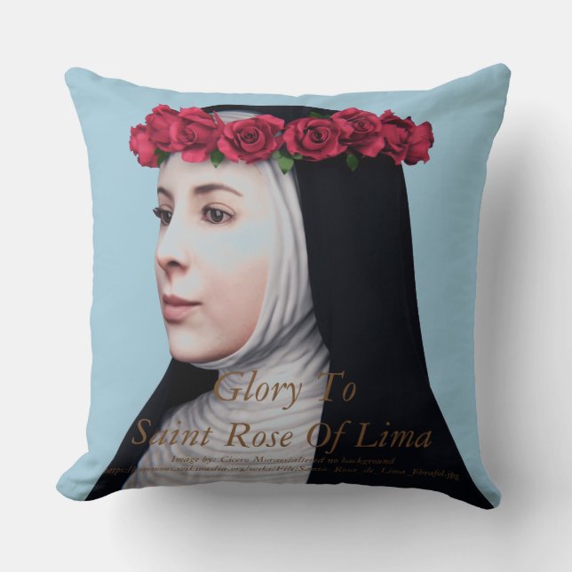 Coussin Gloire à Sainte Rose de Lima (Recto)