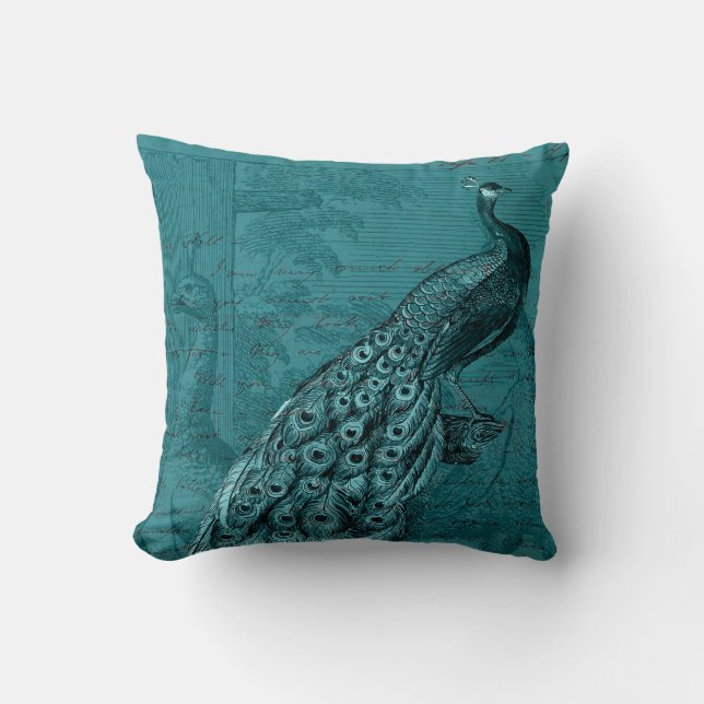 Coussin Gloire du paon #2 (Recto)