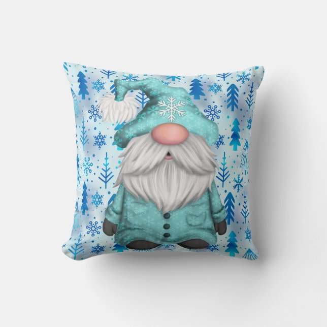 Coussin Gnome de flocon de neige (Recto)