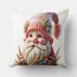 Coussin Gnome en fleurs 