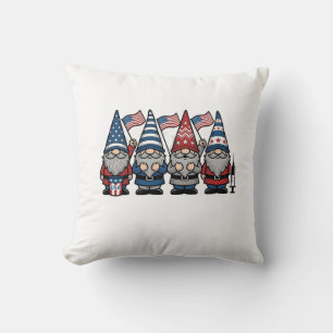 Coussin Gnome infirmière patriotique Gravure vintage vecto