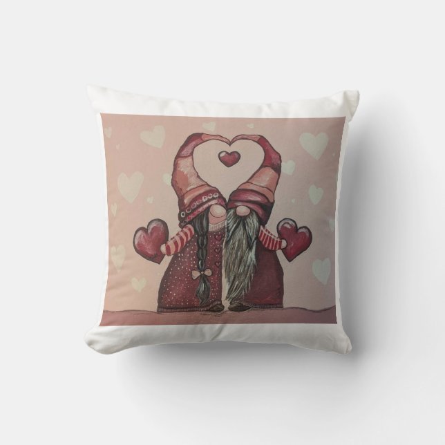 Coussin Gnomes en amour (Recto)