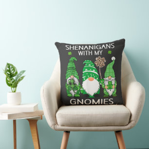 Coussin Gnomes léopard de la chance de la Saint-Patrick