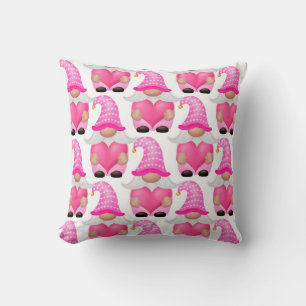 Coussin Gnomes roses forêt scandinave mignons adorables