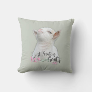 Coussin GOAT LOVE   Je viens de freaking LOVE Baby Chèvres