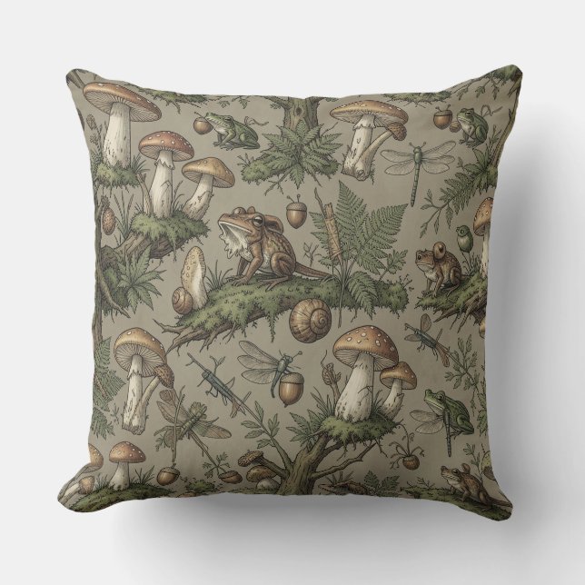 Coussin Goblincore Forest Pillow (Recto)