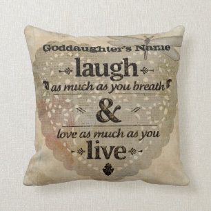 Coussin Godgirl Cadeau Inspirer Angel Words Ajouter un nom