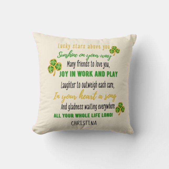 Coussin Godgirl Cadeau Motivation Encouragement NOMMÉ (Recto)