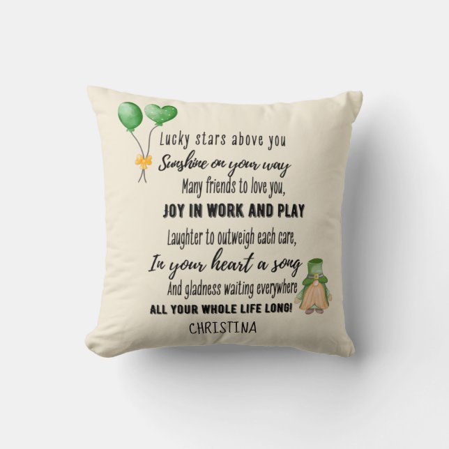 Coussin Godgirl Cadeau Motivation Encouragement NOMMÉ (Recto)