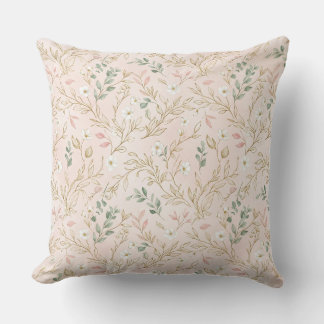Coussin Gold Blush Floral Wedding Pillow