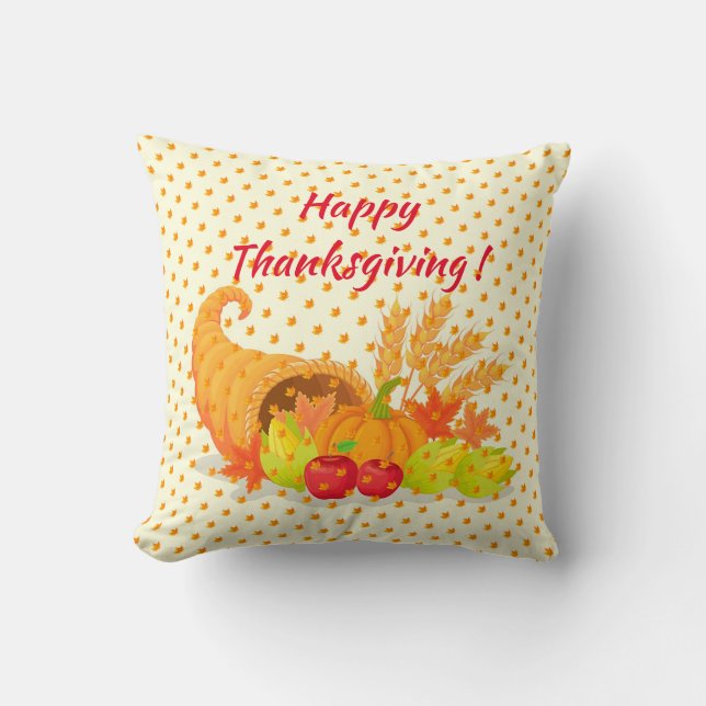 Coussin Gold Cadeau Thanksgiving Meilleur temps automne (Recto)