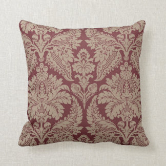 Coussin Gold et Burgundy Damask