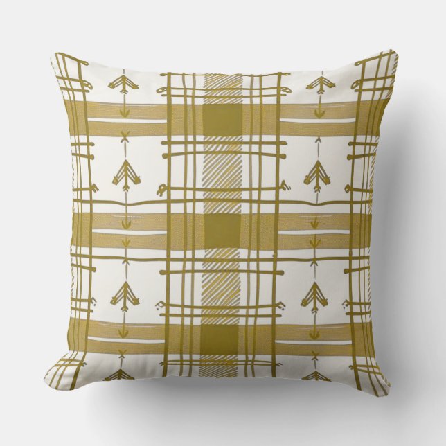 Coussin Gold Plaid (Recto)