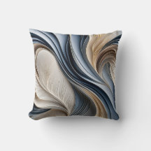 Golden Air - Bleu doux et or Flowing Abstract