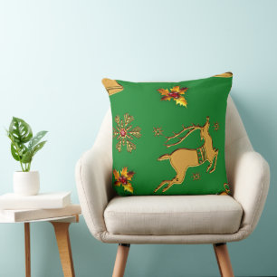Coussin Golden Christmas Reindee