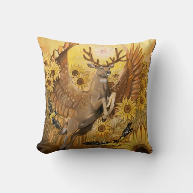Coussin Golden Feilds Mule Deer (Recto)