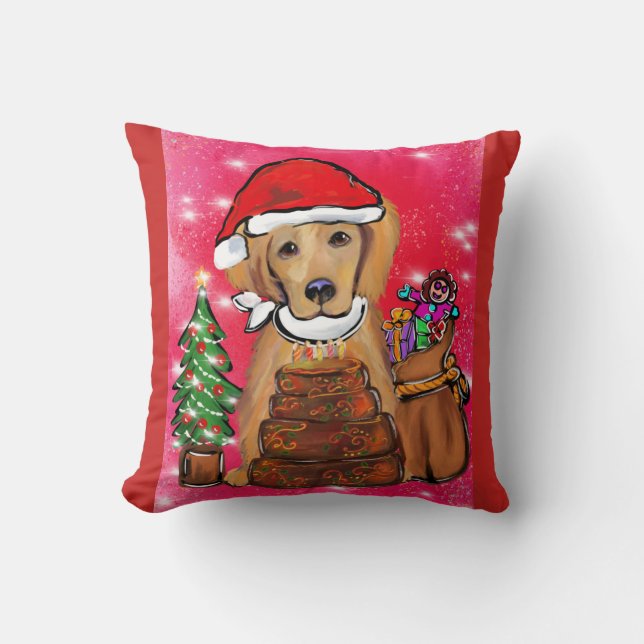 Coussin Golden Retriever (Recto)
