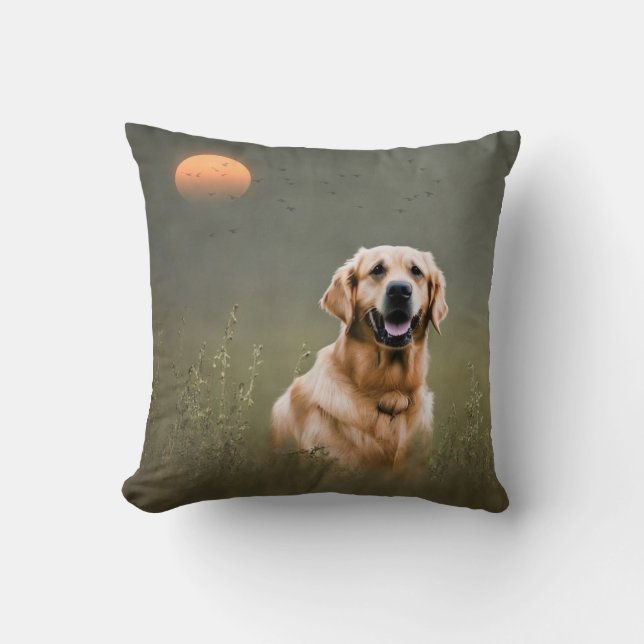 Coussin Golden Retriever (Recto)
