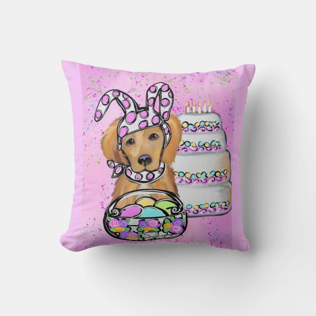Coussin Golden Retriever (Recto)
