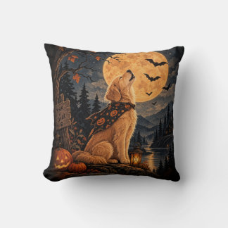 Coussin Golden retriever Halloween