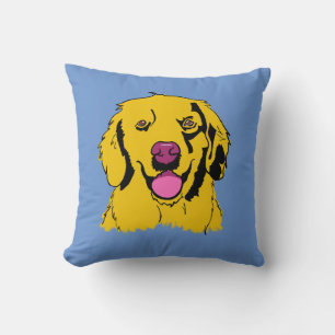 Coussin Golden Retriever Pop Art