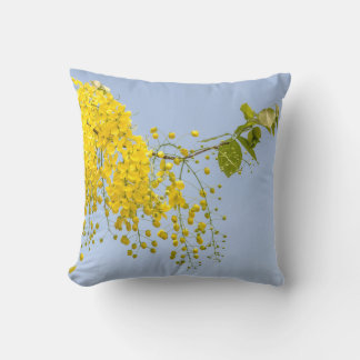 Coussin Golden Shower Tree Floral Throw Pillow Cover 