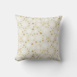 Coussin Golden Snowflake Pattern