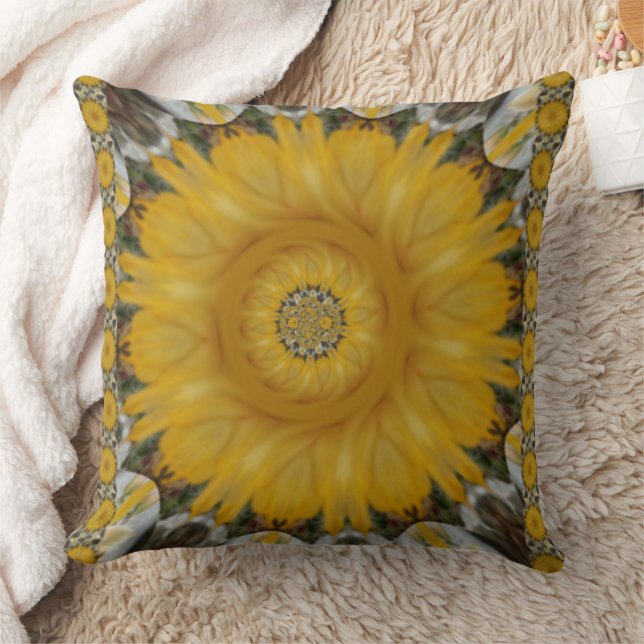 Coussin Golden Yellow Africa Traditionnel Art naturel Coul (Couverture)