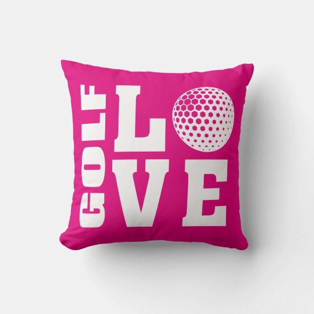 Coussin Golf Love Rose (Recto)