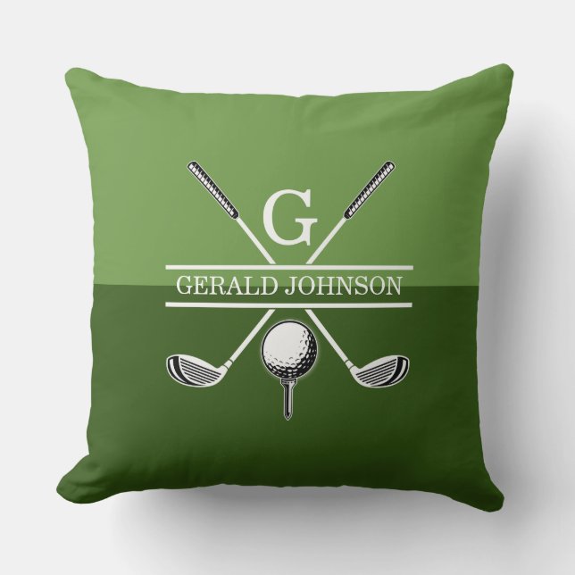 Coussin Golf Monogramme Design Jeu d'oreiller (Recto)