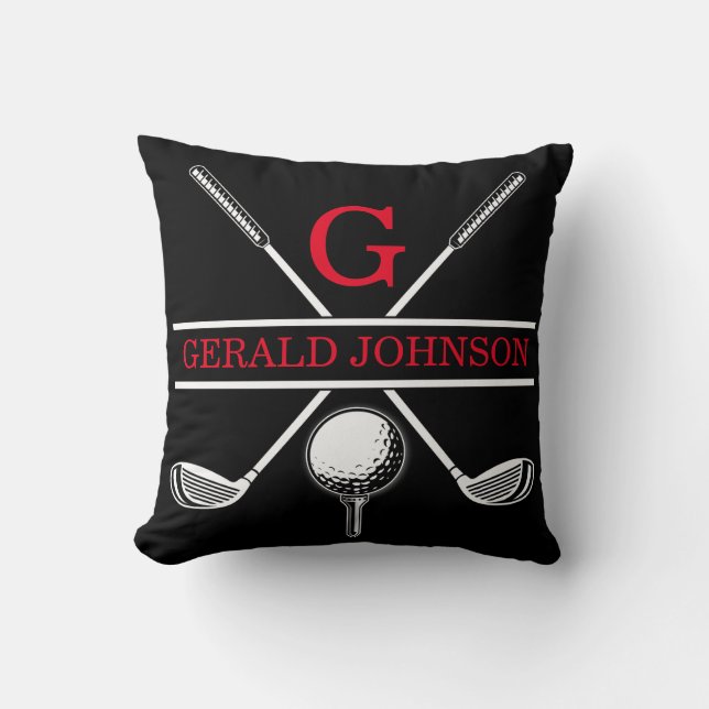 Coussin Golf Monogramme Design Jeu d'oreiller (Recto)