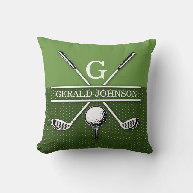 Coussin Golf Monogramme Design Jeu d'oreiller (Recto)