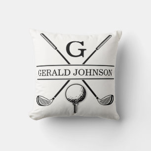 Coussin Golf Monogramme Design Jeu d'oreiller