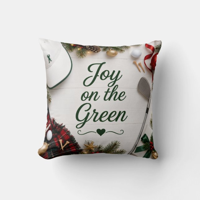 Coussin Golf Noël Holiday (Recto)