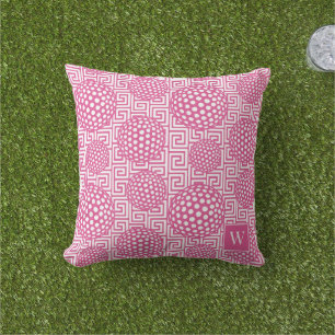 Coussin Golf Préparé Clé Grecque - Rose Chaud Classique &