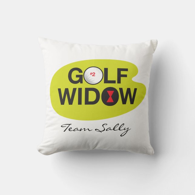 Coussin Golf Widow Badge d'honneur personnalisé (Recto)
