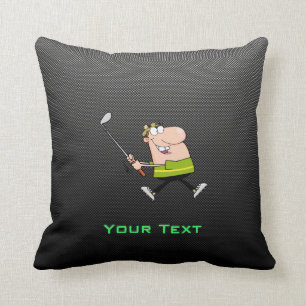 Coussin Golfeur de bande dessinée ; Lisse