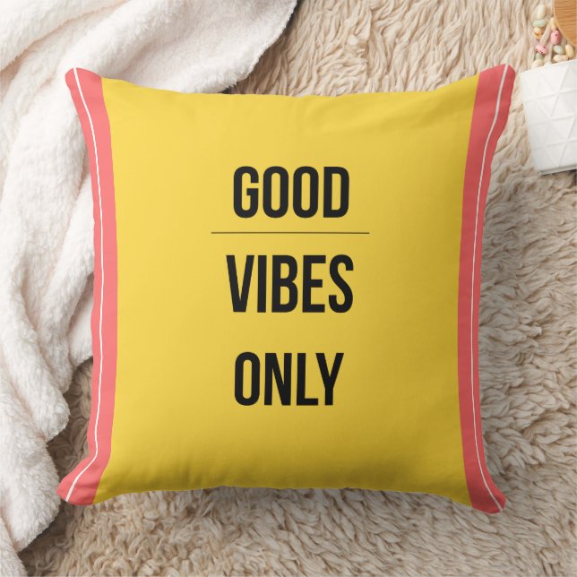 Coussin Good Vibes Only — 90s Maximalist Throw Pillow (Couverture)