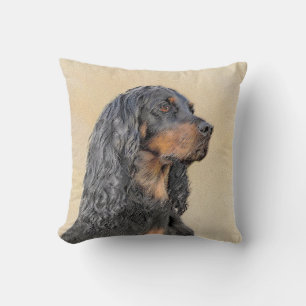 Coussin Gordon Setter Peinture - Joli art original chien