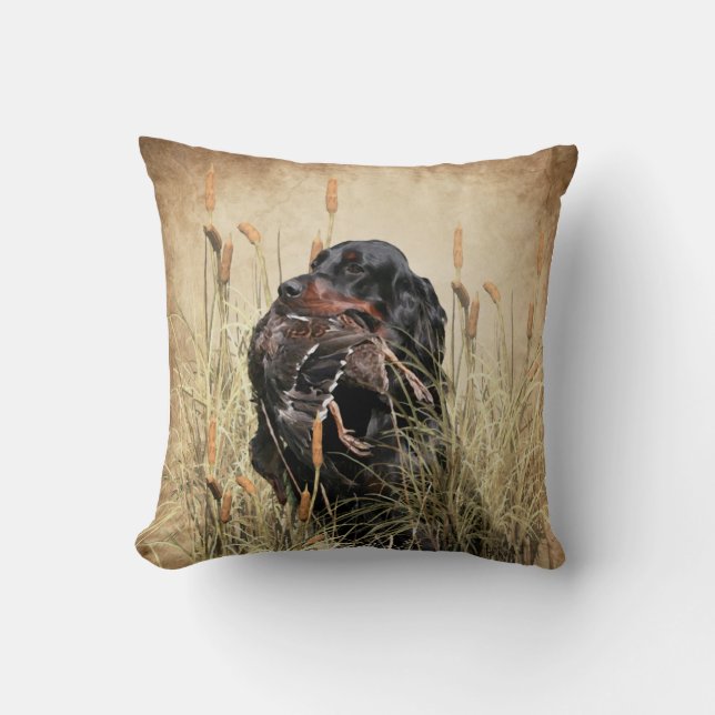 Coussin Gordon Setter, Poster de la Tapisserie de la chass (Recto)