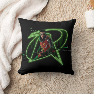 Coussin Gotham Knights Robin en logo
