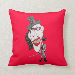 Coussin gothique foncé des années 90 en métal d